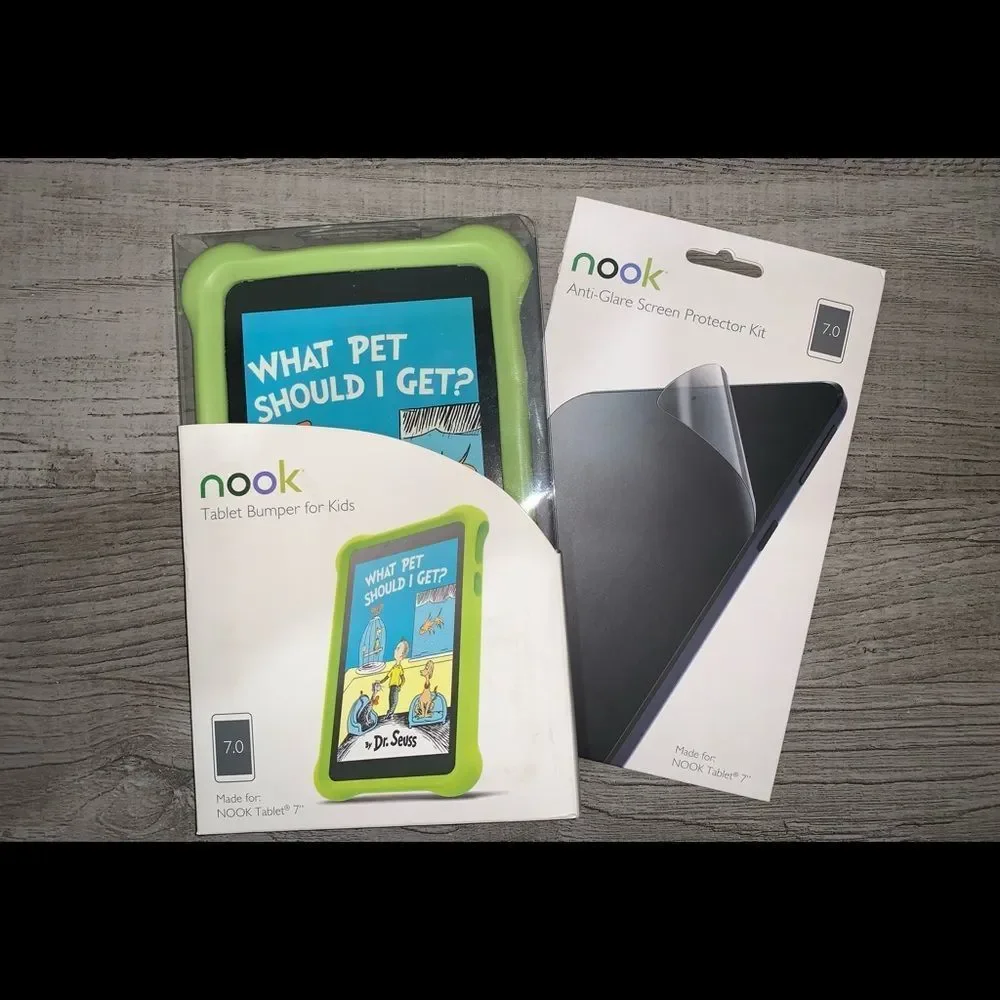 New in Box Nook Tablet Bumper/Case for kids w new screen protector